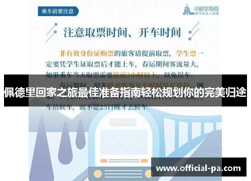 佩德里回家之旅最佳准备指南轻松规划你的完美归途