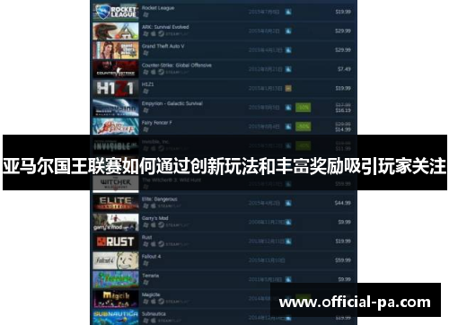 亚马尔国王联赛如何通过创新玩法和丰富奖励吸引玩家关注