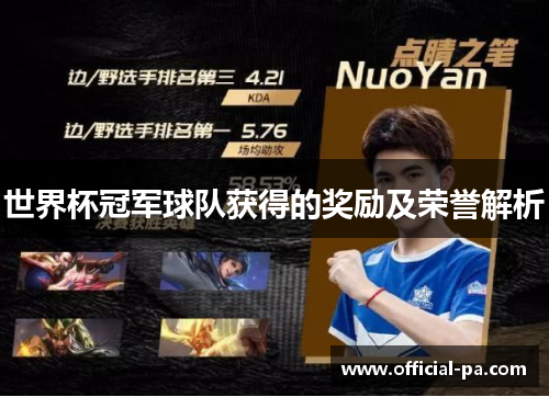 世界杯冠军球队获得的奖励及荣誉解析