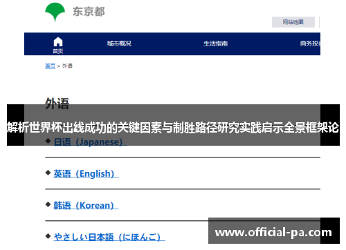 解析世界杯出线成功的关键因素与制胜路径研究实践启示全景框架论